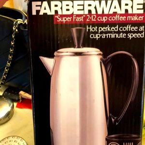 Farberware NIB☕️Superfast 12 Cup Instant Brew Coffee Percolator Model FCP412 ☕️